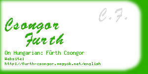 csongor furth business card